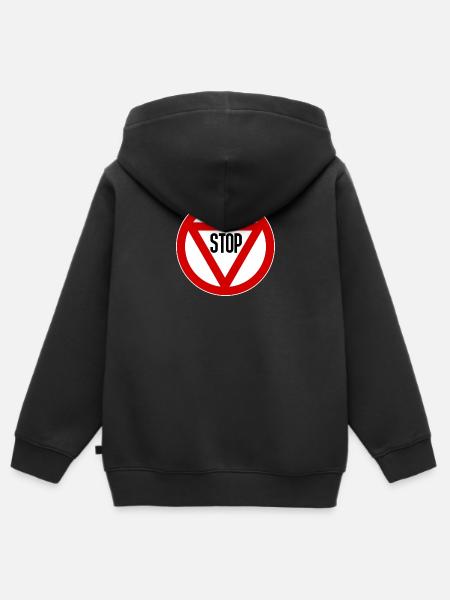 Fig-_50_-_Arresto_all-incrocio_-_1959 - Kinder Premium zip hoodie biologisch - zwart