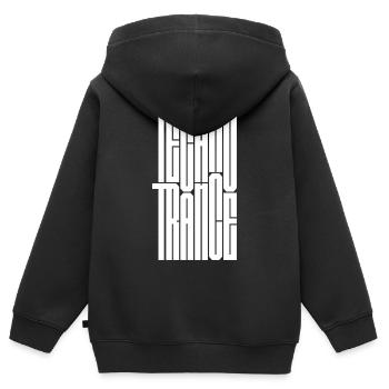 Design du logo Techno Trance - Sweat Premium à capuche zippé enfant bio - noir - Dos - AI Model Kid Male (0cm)