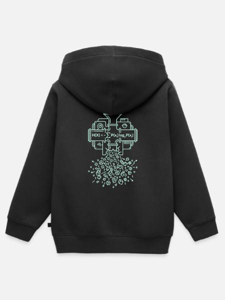 Claude Shannons Gleichung - Kinder Premium Organic Zip Hoodie - Schwarz