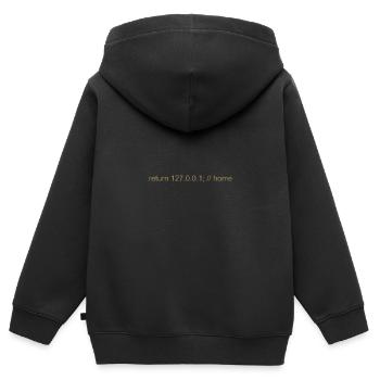 Programmierer Nerd IT Witz Developer Zuhause - Kinder Premium Organic Zip Hoodie - Schwarz - Hinten - AI Model Kid Male (0cm)