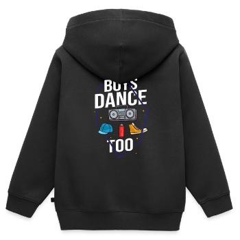 Breakdance Musik Breaking BBoy Bgirl - Kinder Premium Organic Zip Hoodie - Schwarz - Hinten - AI Model Kid Male (0cm)