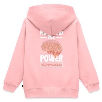 Unlock Your Brain's Potential Neuroplasticity - Kinder Premium Organic Zip Hoodie - Rosa - Hinten - AI Model Kid Female (0cm)
