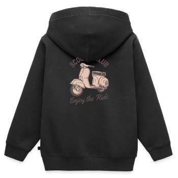 Motorroller Roller Rollerfahrer Geschenk - Kinder Premium Organic Zip Hoodie - Schwarz - Hinten - AI Model Kid Male (0cm)