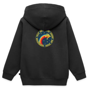 Communisme Espace Gay URSS Russie Cadeau - Sweat Premium à capuche zippé enfant bio - noir - Dos - AI Model Kid Male (0cm)