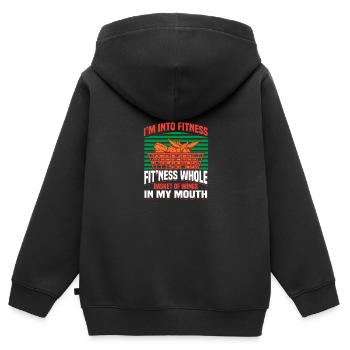 Basket Of Wings - Kinder Premium Organic Zip Hoodie - Schwarz - Hinten - AI Model Kid Male (0cm)