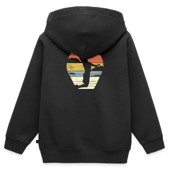 Jam de basket-ball - Sweat Premium à capuche zippé enfant bio - noir - Dos - AI Model Kid Male (0cm)