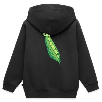 erbsen peas halloween gemuese vegetables9 - Kinder Premium Organic Zip Hoodie - Schwarz - Hinten - AI Model Kid Male (0cm)