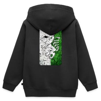 Steiermark - Kinder Premium Organic Zip Hoodie - Schwarz - Hinten - AI Model Kid Male (0cm)
