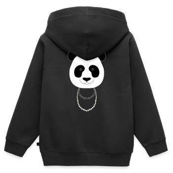 Coco Panel by Pandalicious.Me - Kinder Premium Organic Zip Hoodie - Schwarz - Hinten - AI Model Kid Male (0cm)