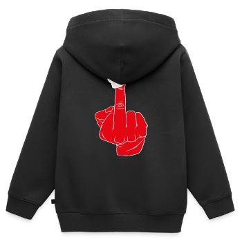 Hypocrisie de Noël - Sweat Premium à capuche zippé enfant bio - noir - Dos - AI Model Kid Male (0cm)