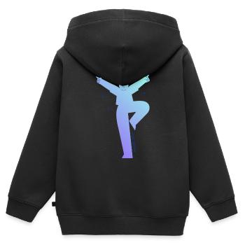Just Dance - Kinder Premium Organic Zip Hoodie - Schwarz - Hinten - AI Model Kid Male (0cm)