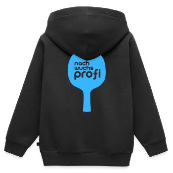 Tischtennis Nachwuchs-Profi Kinder & Baby - Kinder Premium Organic Zip Hoodie - Schwarz - Hinten - AI Model Kid Male (0cm)
