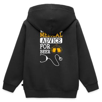 Mediziner Medizin Ärzte - Kinder Premium Organic Zip Hoodie - Schwarz - Hinten - AI Model Kid Male (0cm)