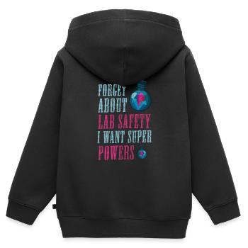 Chemie Heilung Zeichen - Kinder Premium Organic Zip Hoodie - Schwarz - Hinten - AI Model Kid Male (0cm)