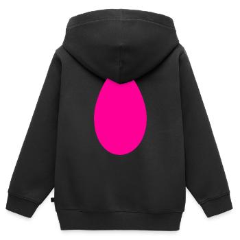 Osterei - Kinder Premium Organic Zip Hoodie - Schwarz - Hinten - AI Model Kid Male (0cm)