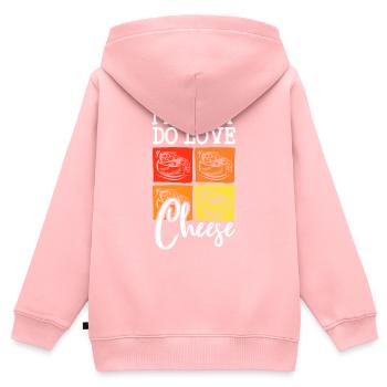 Amateur de fromage foodie fromagerie laitière - Sweat Premium à capuche zippé enfant bio - rose - Dos - AI Model Kid Female (0cm)