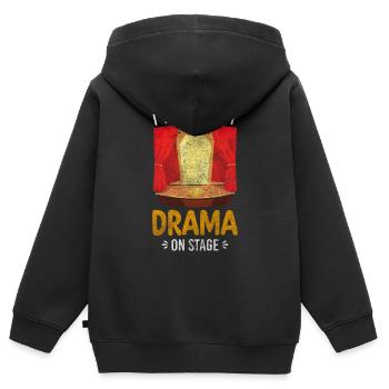 Schauspieler Regie Musical Kulisse - Kinder Premium Organic Zip Hoodie - Schwarz - Hinten - AI Model Kid Male (0cm)