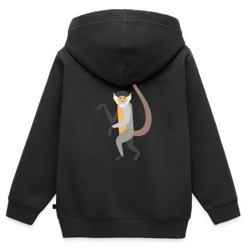 Wildtiere - Kinder Premium Organic Zip Hoodie - Schwarz - Hinten - AI Model Kid Male (0cm)