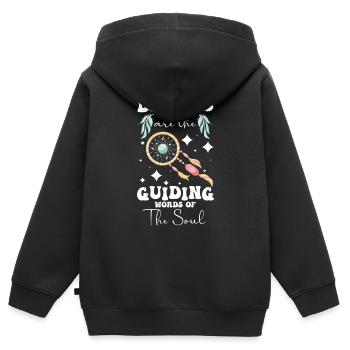 Traum Träumer - Kinder Premium Organic Zip Hoodie - Schwarz - Hinten - AI Model Kid Male (0cm)
