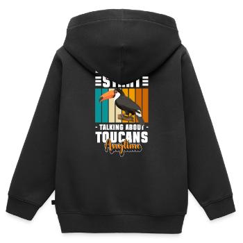 Tukan Regenwald Amazonas Südamerika - Kinder Premium Organic Zip Hoodie - Schwarz - Hinten - AI Model Kid Male (0cm)