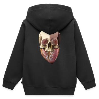 head and heart - Kinder Premium Organic Zip Hoodie - Schwarz - Hinten - AI Model Kid Male (0cm)