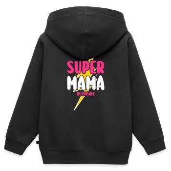 Mutter Muttertag Mama - Kinder Premium Organic Zip Hoodie - Schwarz - Hinten - AI Model Kid Male (0cm)