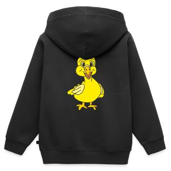 Gelbes Entlein - Kinder Premium Organic Zip Hoodie - Schwarz - Hinten - AI Model Kid Male (0cm)