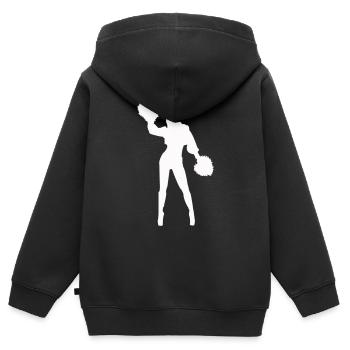 cheerleading - Sweat Premium à capuche zippé enfant bio - noir - Dos - AI Model Kid Male (0cm)