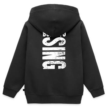 Born to sing / Born to sing gift - Kids Premium Organic Zip-up Hoodie - black - Back - AI Model Kid Male (0cm)