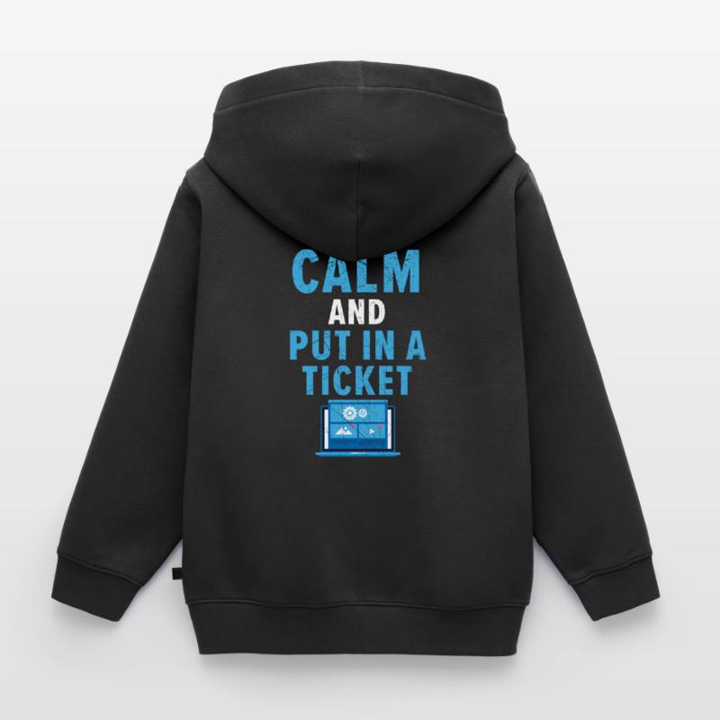 Technical Support Fixes your self-problems on a daily basis Kids Premium Organic Zip-up Hoodie
