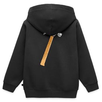 Marteau - Sweat Premium à capuche zippé enfant bio - noir - Dos - AI Model Kid Male (0cm)