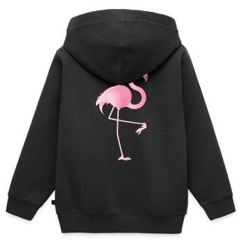 flämisch - Kinder Premium Organic Zip Hoodie - Schwarz - Hinten - AI Model Kid Male (0cm)