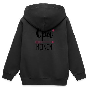 Es gibt nur eine Besten Opa - Meinen! / Bester Opa - Kinder Premium Organic Zip Hoodie - Schwarz - Hinten - AI Model Kid Male (0cm)
