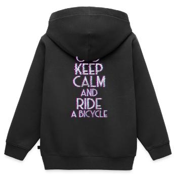 Radfahrer Fahrradfahren Radrennen - Kinder Premium Organic Zip Hoodie - Schwarz - Hinten - AI Model Kid Male (0cm)