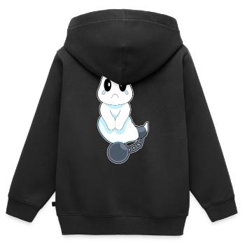 Prisonnier fantôme d’Halloween - Sweat Premium à capuche zippé enfant bio - noir - Dos - AI Model Kid Male (0cm)