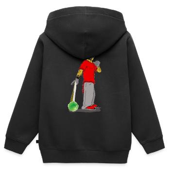 Clown with Sweets - Kinder Premium Organic Zip Hoodie - Schwarz - Hinten - AI Model Kid Male (0cm)