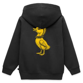 Chemise Punk Chick Mohawk Animal - Sweat Premium à capuche zippé enfant bio - noir - Dos - AI Model Kid Male (0cm)