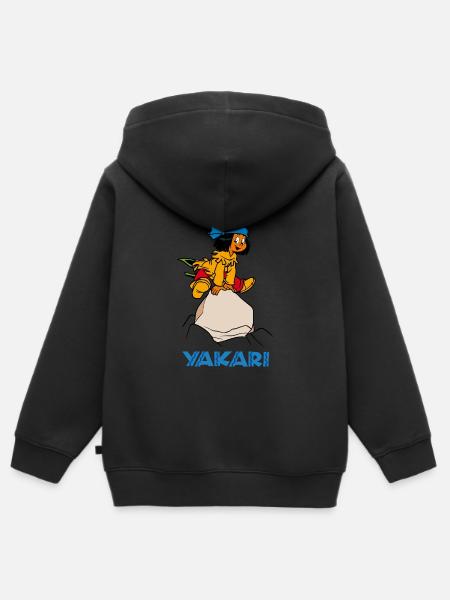 Yakari springt über Stein - Kinder Premium Organic Zip Hoodie - 