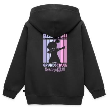 Grundschulabgängerin 2026 Grundschule Abschied - Kinder Premium Organic Zip Hoodie - Schwarz - Hinten - AI Model Kid Male (0cm)