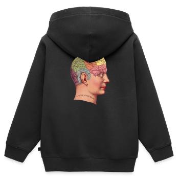 Vintage Psychologie - Sweat Premium à capuche zippé enfant bio - noir - Dos - AI Model Kid Male (0cm)