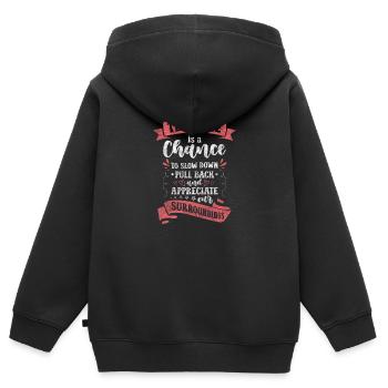 Tasse de thé Time Out pour amoureux du thé - Sweat Premium à capuche zippé enfant bio - noir - Dos - AI Model Kid Male (0cm)