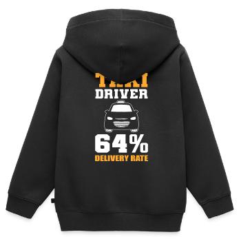 Lustiger Taxifahrer - Kinder Premium Organic Zip Hoodie - Schwarz - Hinten - AI Model Kid Male (0cm)