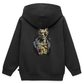 Mitternacht Zombie Horror Halloween Filmabend - Kinder Premium Organic Zip Hoodie - Schwarz - Hinten - AI Model Kid Male (0cm)