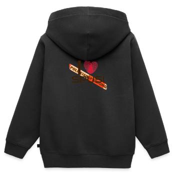 Ich liebe die Spurensicherung der Polizei - Kinder Premium Organic Zip Hoodie - Schwarz - Hinten - AI Model Kid Male (0cm)