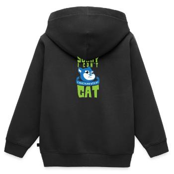 Sorry, ich kann nicht. - Kinder Premium Organic Zip Hoodie - Schwarz - Hinten - AI Model Kid Male (0cm)