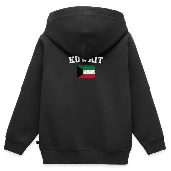 Kuwait-Flaggen-Hemd - Vintage Kuwait T-Shirt - Kinder Premium Organic Zip Hoodie - Schwarz - Hinten - AI Model Kid Male (0cm)