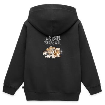 Hunde Hund Hunde Mama Rottweiler Pudel Geschenk - Kinder Premium Organic Zip Hoodie - Schwarz - Hinten - AI Model Kid Male (0cm)
