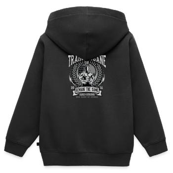Gym - Kids Premium Organic Zip-up Hoodie - black - Back - AI Model Kid Male (0cm)