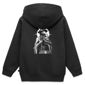 Médecin de la peste Death Goth - Sweat Premium à capuche zippé enfant bio - noir - Dos - AI Model Kid Male (0cm)