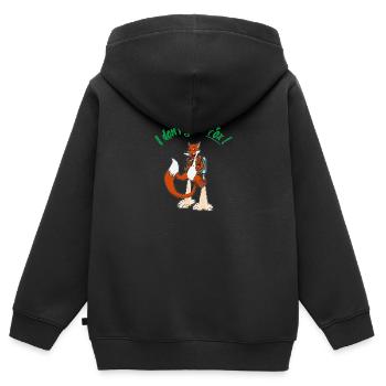 I don't give a Fox! - Kinder Premium Organic Zip Hoodie - Schwarz - Hinten - AI Model Kid Male (0cm)